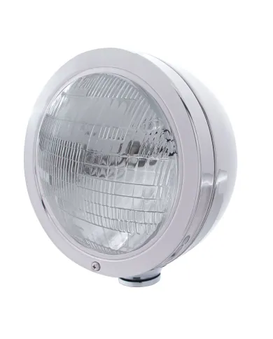 UP30410-Stainless Steel "Bullet" Classic Headlight 6014 Bulb
