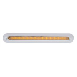 UP42311-Freightliner 14 LED 12" Mirror Light Bar - Amber LED/Amber Lens
