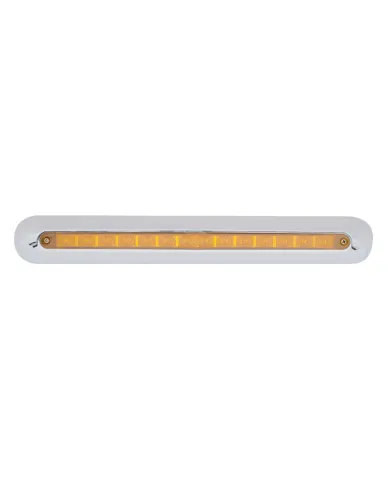 UP42311-Freightliner 14 LED 12" Mirror Light Bar - Amber LED/Amber Lens
