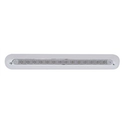 UP42312-Freightliner 14 LED 12" Mirror Light Bar - Amber LED/Clear Lens