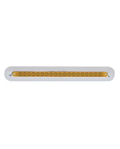 UP42314-Freightliner 19 LED 12" Mirror Light Bar - Amber LED/Amber Lens