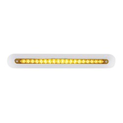 UP42314-Freightliner 19 LED 12" Mirror Light Bar - Amber LED/Amber Lens