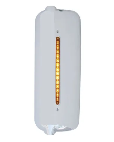 UP42319-Mirror Cover With 14 LED 12" Light Bar For 2005 & Older Freightliner (Driver) - Amber LED/Amber Lens