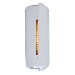 UP42324-Mirror Cover With 14 LED 12" Light Bar For 2005 & Older Freightliner (Passenger) - Amber LED/Amber Lens