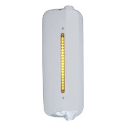 UP42327-Mirror Cover With 19 Amber LED 12" Reflector Light Bar For Pre-2005 FL Century- Passenger -Amber Lens
