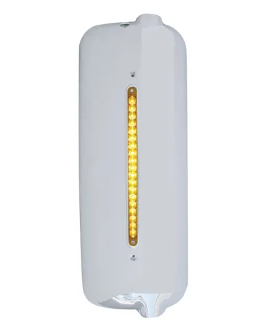 UP42327-Mirror Cover With 19 Amber LED 12" Reflector Light Bar For Pre-2005 FL Century- Passenger -Amber Lens