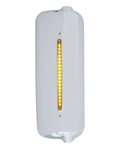 UP42327-Mirror Cover With 19 Amber LED 12" Reflector Light Bar For Pre-2005 FL Century- Passenger -Amber Lens