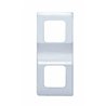 UP42350-Chrome Plastic Switch Covers - 2 Openings (Card of 2)