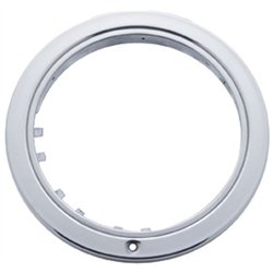 UP30418-Stainless "Bullet" Headlight Bezel Without Turn Signal Cutout (Card)