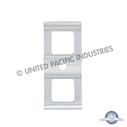 UP42417-Chrome Plastic Switch Covers - 3 Openings (Card of 2)