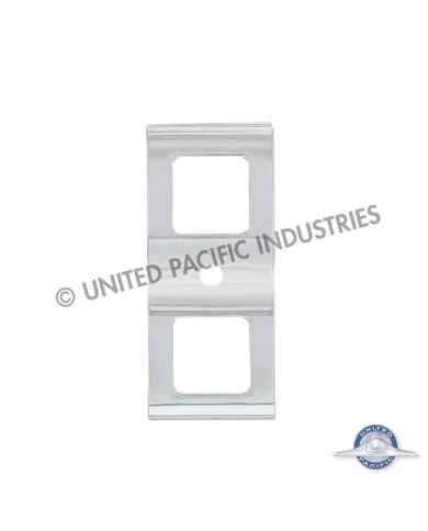 UP42417-Chrome Plastic Switch Covers - 3 Openings (Card of 2)