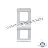 UP42417-Chrome Plastic Switch Covers - 3 Openings (Card of 2)