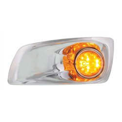 UP42706-Fog Light Cover With 17 Amber LED Dual Func. Watermelon Light For 2007-17 KW T660- Driver -Amber Lens