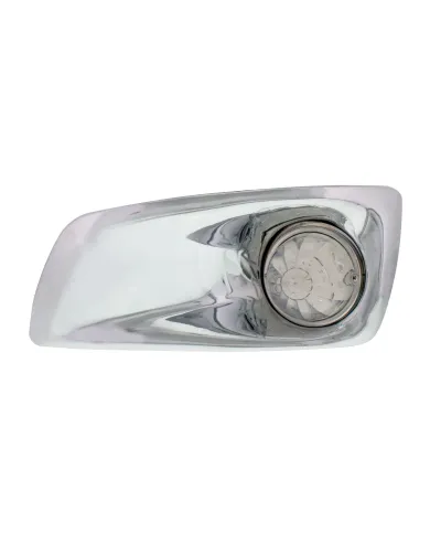 UP42707-Fog Light Cover With 17 Amber LED Dual Func. Watermelon Light For 2007-17 KW T660- Driver -Clear Lens