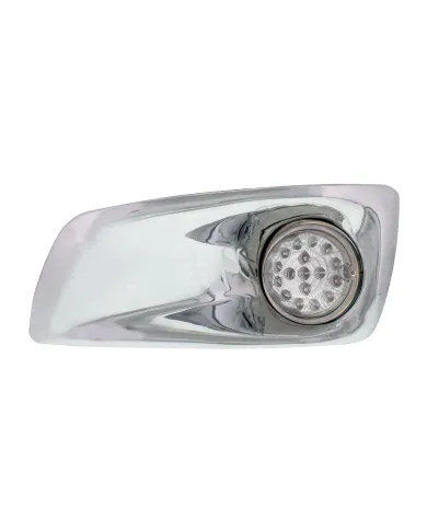UP42709-Fog Light Cover With Amber LED Hi/Lo Clear Style Reflector Light For 2007-17 KW T660- Driver -Clear Lens