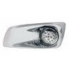 UP42713-Fog Light Cover With Amber LED Clear Style Reflector Light & Visor For 2007-17 KW T660- Driver -Clear Lens