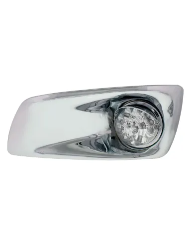 UP42715-Fog Light Cover With Amber LED Reflector Watermelon Light & Visor For 2007-17 KW T660- Driver -Clear Lens