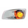 UP42716-Fog Light Cover With Amber LED Hi/Lo Watermelon Light & Visor For 2007-17 KW T660- Driver -Amber Lens