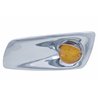 UP42728-Fog Light Cover With 19 LED Beehive Light & Visor For 2007-17 KW T660 (Driver) - Amber LED/ Amber Lens