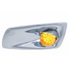 UP42730-Fog Light Cover With 19 LED Reflector Light & Visor For 2007-17 KW T660 (Driver) - Amber LED/ Amber Lens