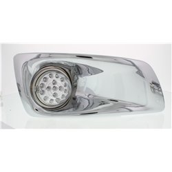 UP42735-Fog Light Cover With 17 Amber LED Clear Style Reflector Light For 2007-17 KW T660- Passenger -Clear Lens