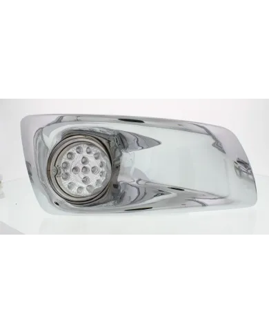 UP42735-Fog Light Cover With 17 Amber LED Clear Style Reflector Light For 2007-17 KW T660- Passenger -Clear Lens