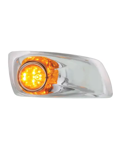 UP42738-Fog Light Cover With 17 Amber LED Hi/Lo Watermelon Light For 2007-17 KW T660- Passenger -Amber Lens