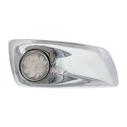 UP42739-Fog Light Cover With 17 Amber LED Hi/Lo Watermelon Light For 2007-17 KW T660- Passenger -Clear Lens
