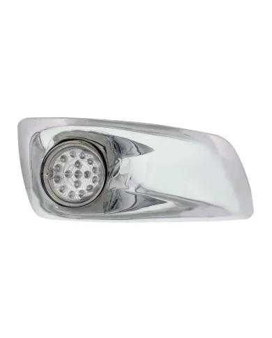 UP42741-Fog Light Cover With 17 Amber LED Hi/Lo Clear Style Reflector Light For 2007-17 KW T660- Passenger -Clear Lens