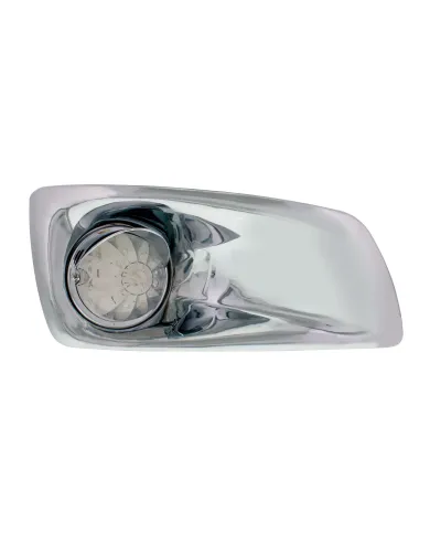 UP42749-Fog Light Cover With 17 Amber LED Hi/Lo Watermelon Light & Visor For 2007-17 KW T660- Passenger -Clear Lens