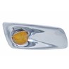 UP42760-Fog Light Cover With 19 LED Beehive Light & Visor For 2007-17 KW T660 (Passenger) - Amber LED/ Amber Lens