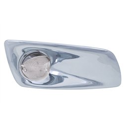 UP42761-Fog Light Cover With 19 LED Beehive Light & Visor For 2007-17 KW T660 (Passenger) - Amber LED/ Clear Lens