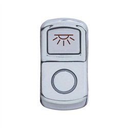 UP45032-"Cab Light" Chrome Rocker Switch Cover - Plain