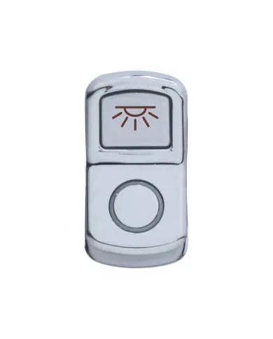UP45032-"Cab Light" Chrome Rocker Switch Cover - Plain
