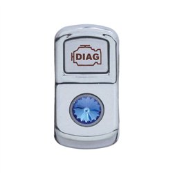 UP45067-"Diagnostic" Rocker Switch Cover With Blue Crystal