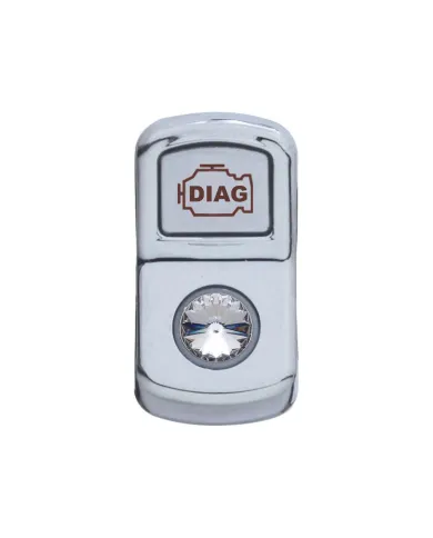 UP45068-"Diagnostic" Rocker Switch Cover With Clear Crystal