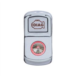 UP45068-"Diagnostic" Rocker Switch Cover With Clear Crystal