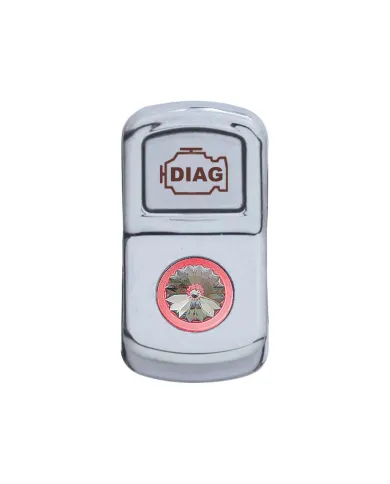 UP45068-"Diagnostic" Rocker Switch Cover With Clear Crystal