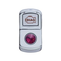 UP45070-"Diagnostic" Rocker Switch Cover With Purple Crystal