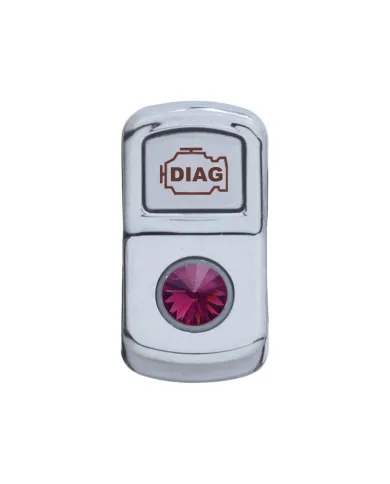 UP45070-"Diagnostic" Rocker Switch Cover With Purple Crystal