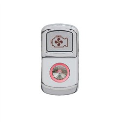 UP45081B-"Engine Fan" Rocker Switch Cover - Indented (Bulk)