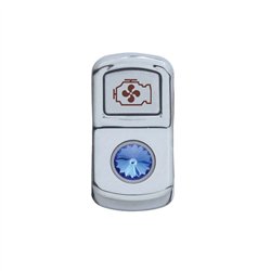 UP45083-"Engine Fan" Rocker Switch Cover With Blue Crystal