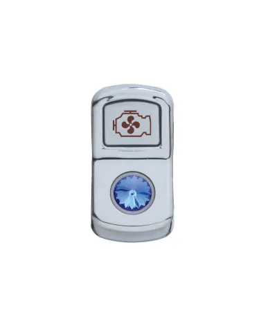 UP45083-"Engine Fan" Rocker Switch Cover With Blue Crystal