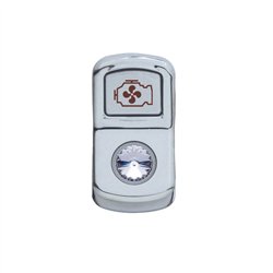 UP45084-"Engine Fan" Rocker Switch Cover With Clear Crystal