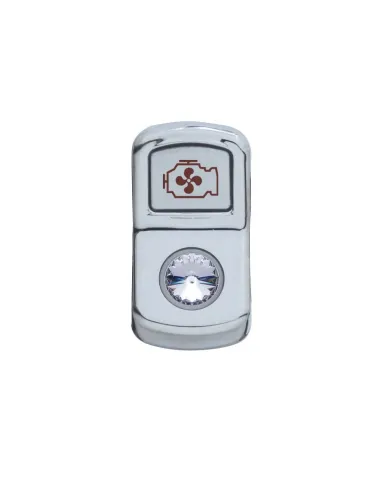 UP45084-"Engine Fan" Rocker Switch Cover With Clear Crystal