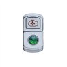 UP45085-"Engine Fan" Rocker Switch Cover With Green Crystal