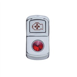 UP45087-"Engine Fan" Rocker Switch Cover With Red Crystal