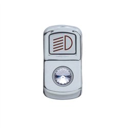UP45132-"Headlight" Rocker Switch Cover With Clear Crystal