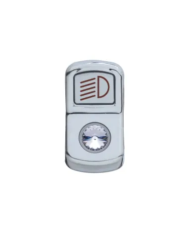 UP45132-"Headlight" Rocker Switch Cover With Clear Crystal