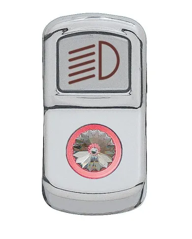 UP45132-"Headlight" Rocker Switch Cover With Clear Crystal